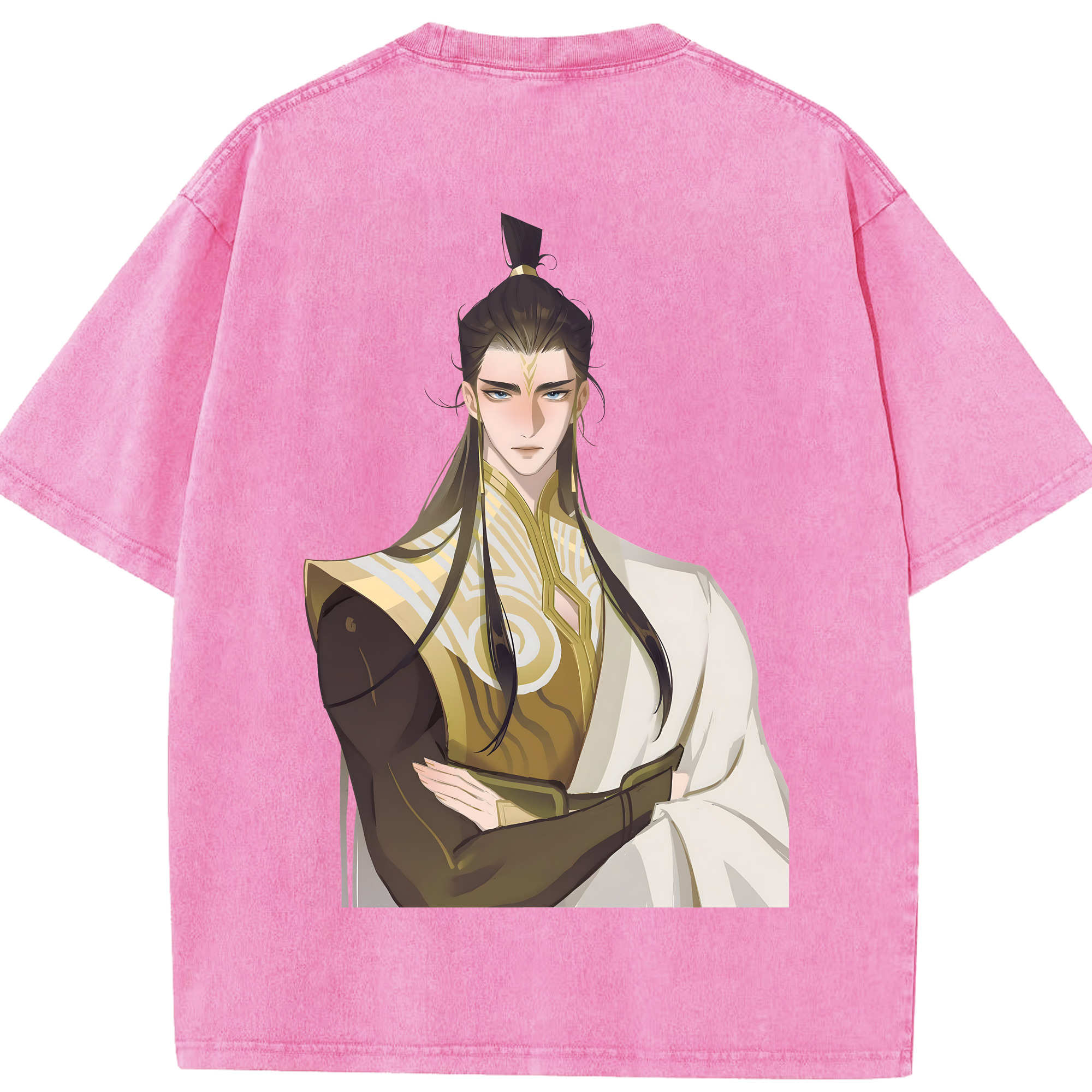 （画像用） Ne Zha 2 ナタ 魔童の大暴れ 綿100% ヴィンテージ風 半袖Tシャツ（背面プリント）